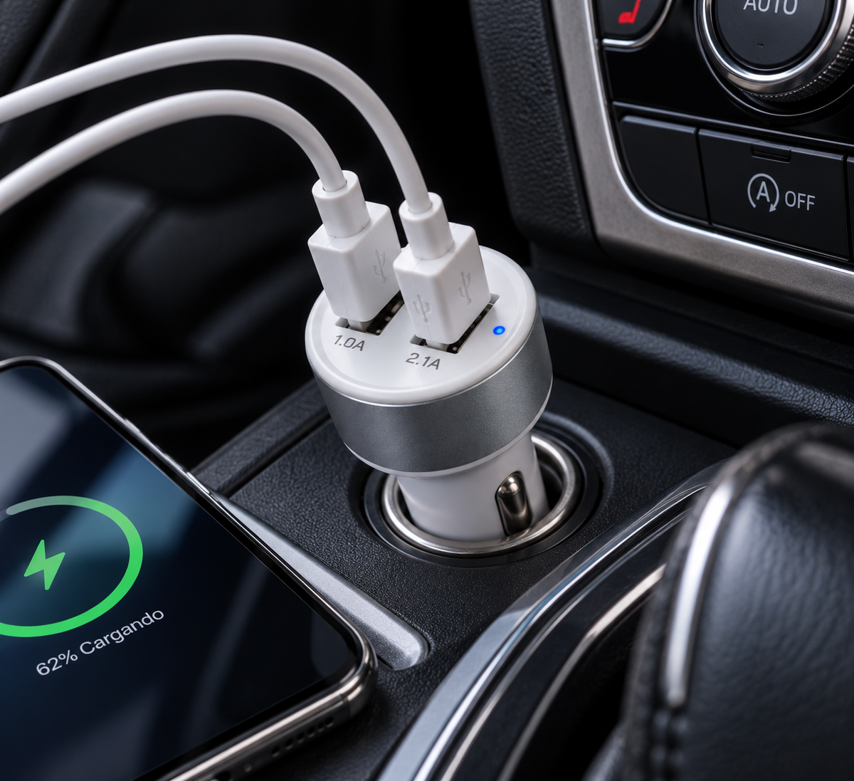 Adaptador USB Dual Redondo