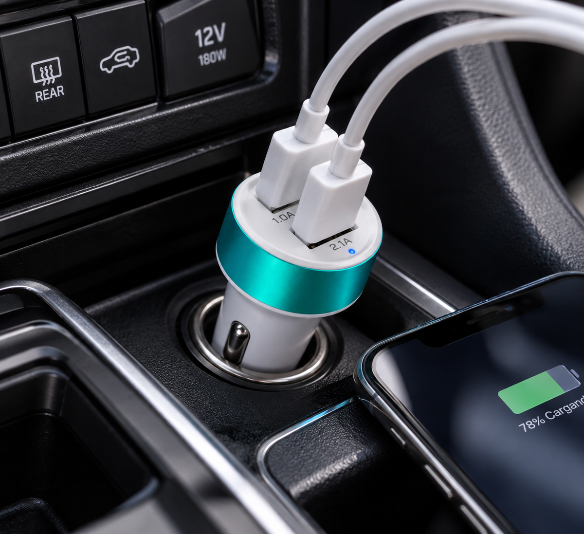 Adaptador USB Dual Redondo