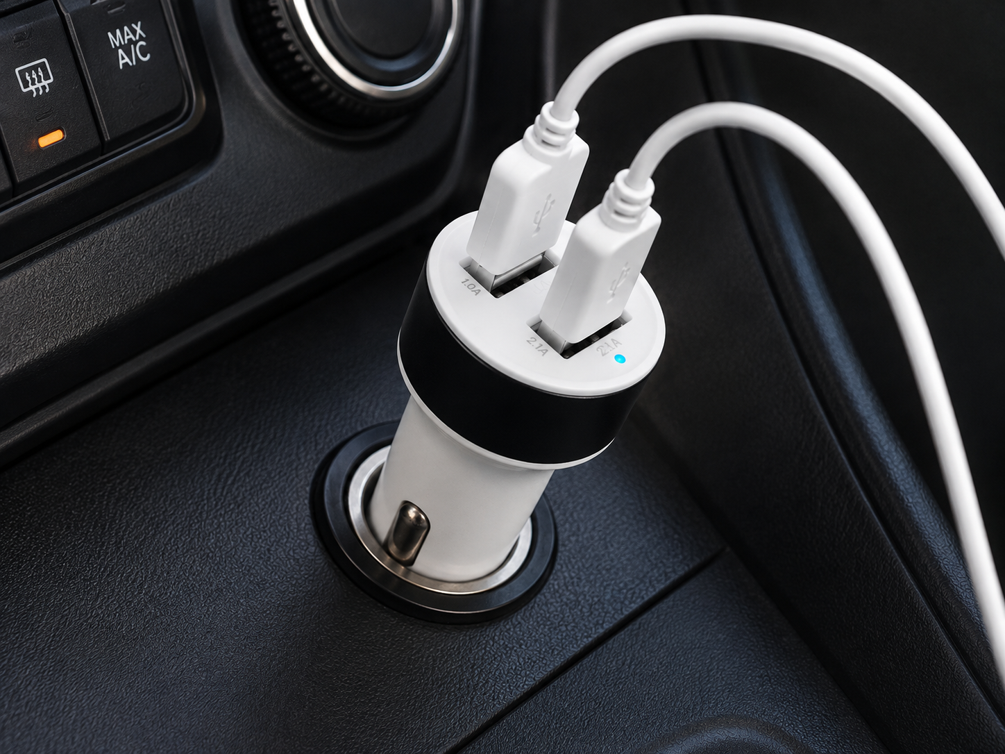 Adaptador USB Dual Redondo