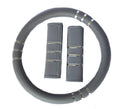 Set Cubrevolante + Cubre Cinturon de Seg. Gris/Plata