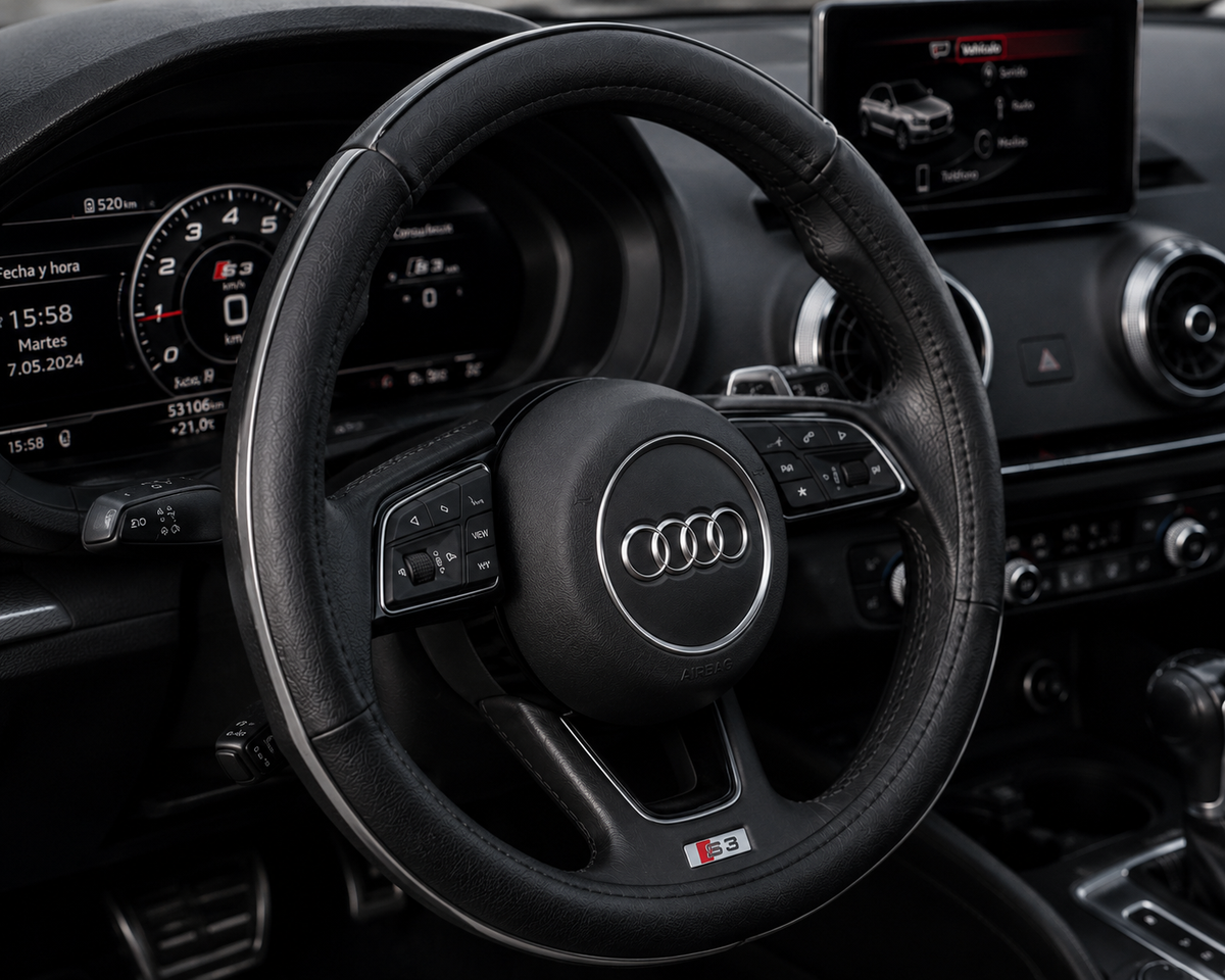 Cubrevolante Negro con Tira