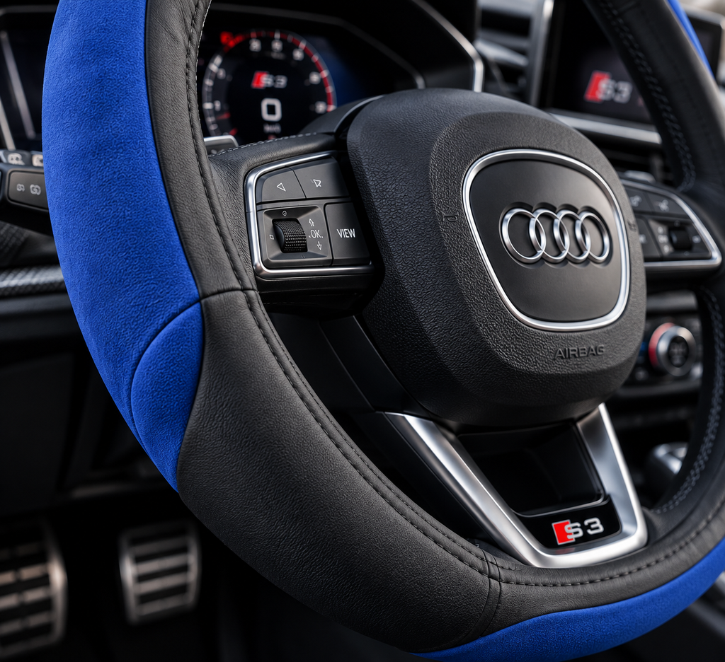 Cubrevolante Negro/Azul