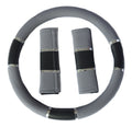 Set Cubrevolante + Cubre Cinturon de Seg.negro/Gris
