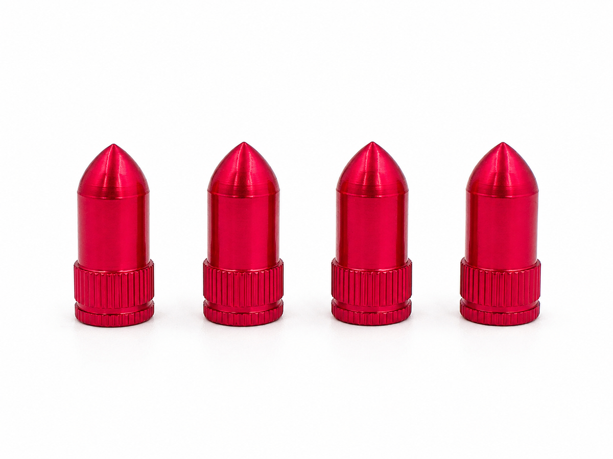 Tapitas p/ Valvulas Neumaticos Rojas 4 Pcs