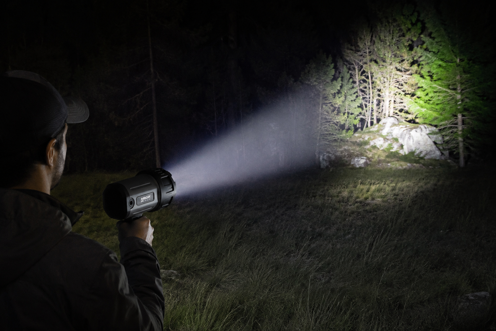 Faro Cazador Recargable 12V/220V Cree LED