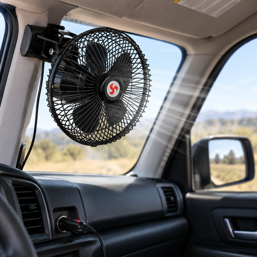 Ventilador 12V 8" con Broche