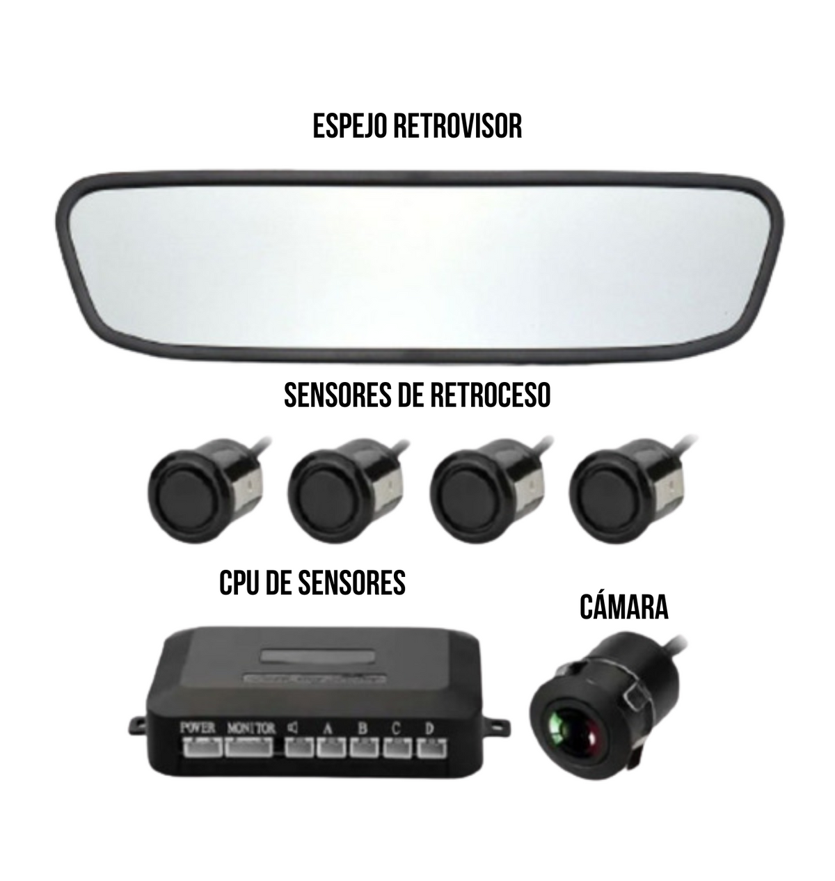 Sensor Estacionamiento con Camara y Espejo