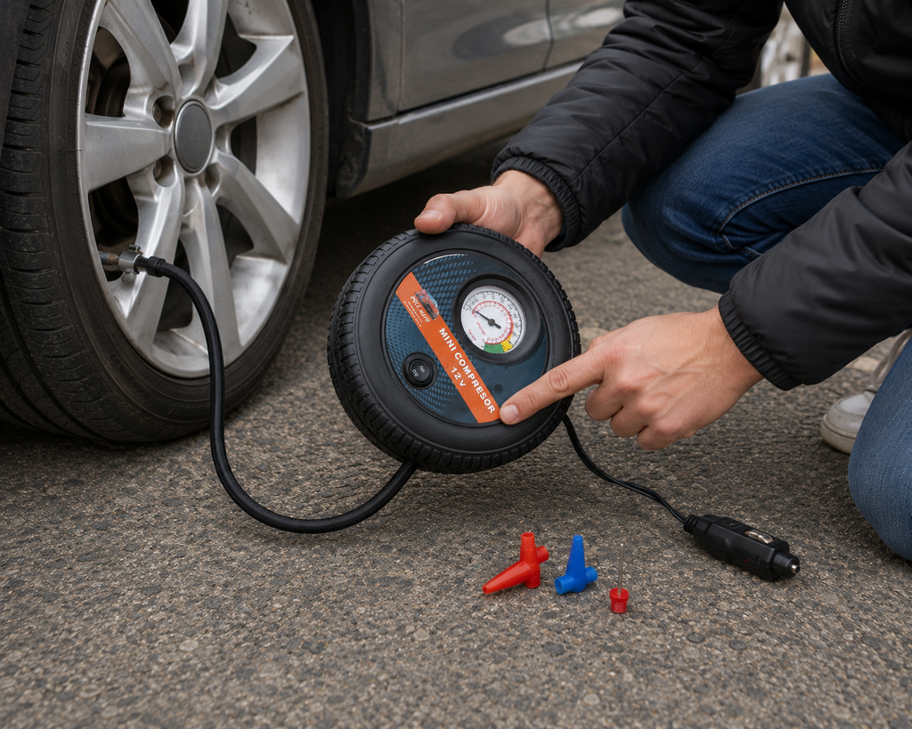 Compresor 12V Redondo