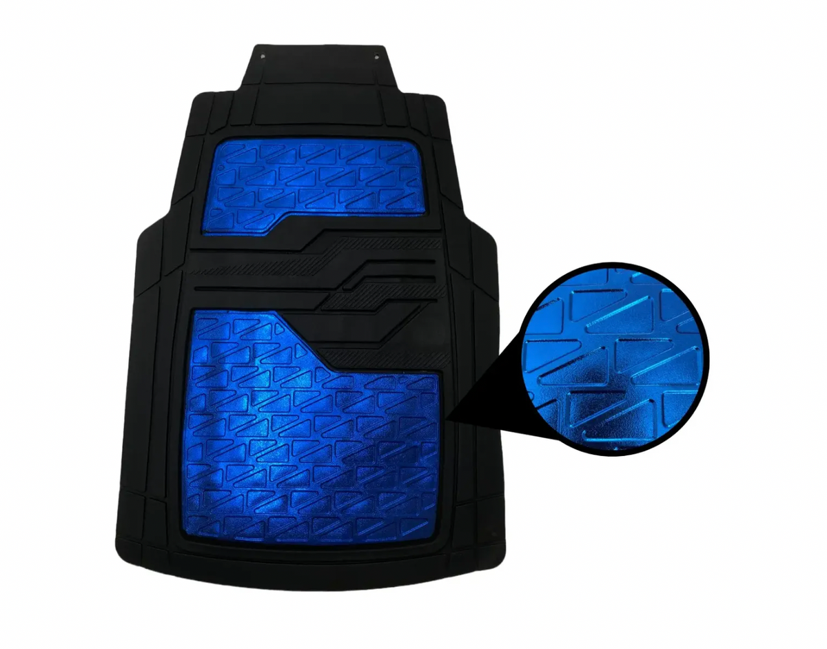 Cubrealfombra Goma 4 Pcs c/ Pad Metalizado