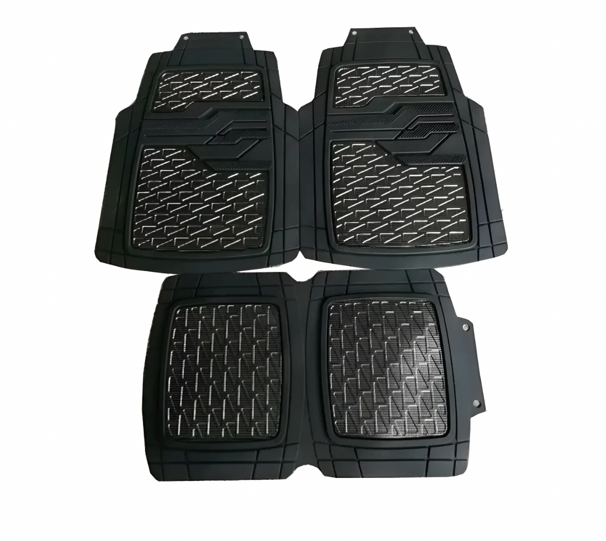 Cubrealfombra Goma 4 Pcs c/ Pad Metalizado