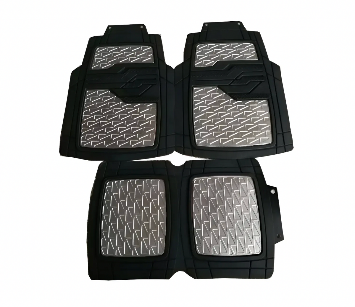 Cubrealfombra Goma 4 Pcs c/ Pad Metalizado