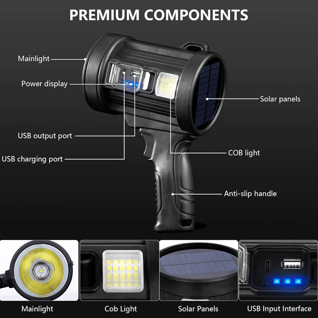Faro Cazador LED Recargable Solar