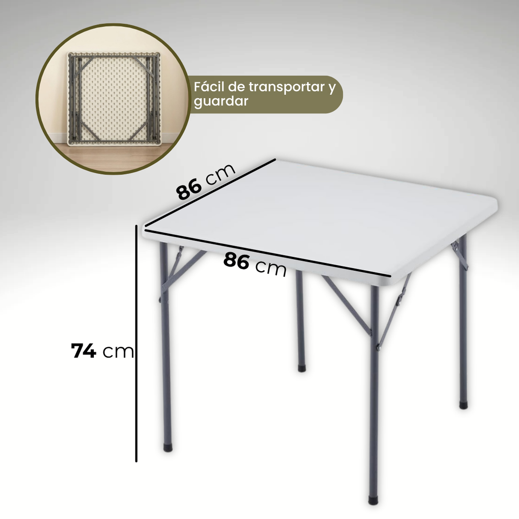Mesa Plegable Cuadrada