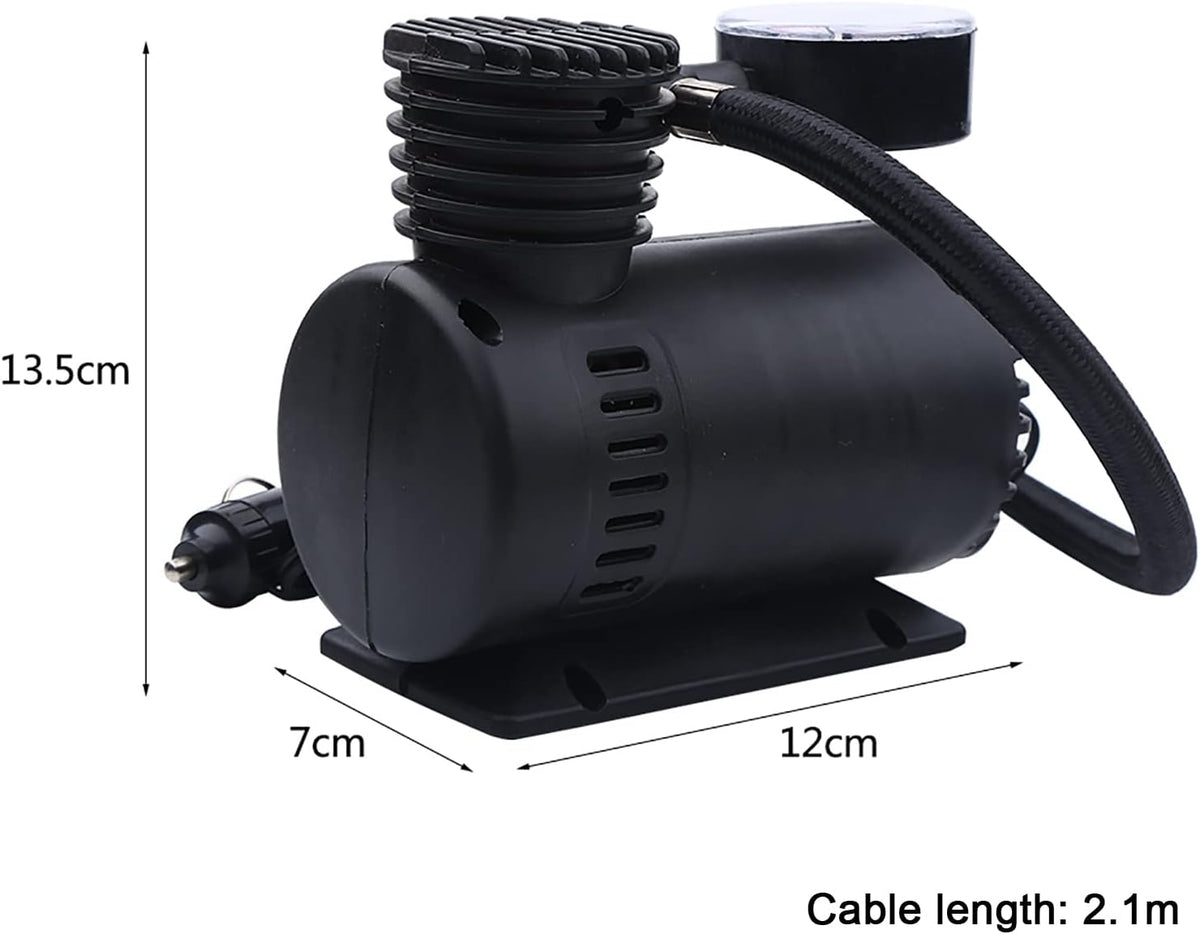 Mini Compresor 12V C/Manometro