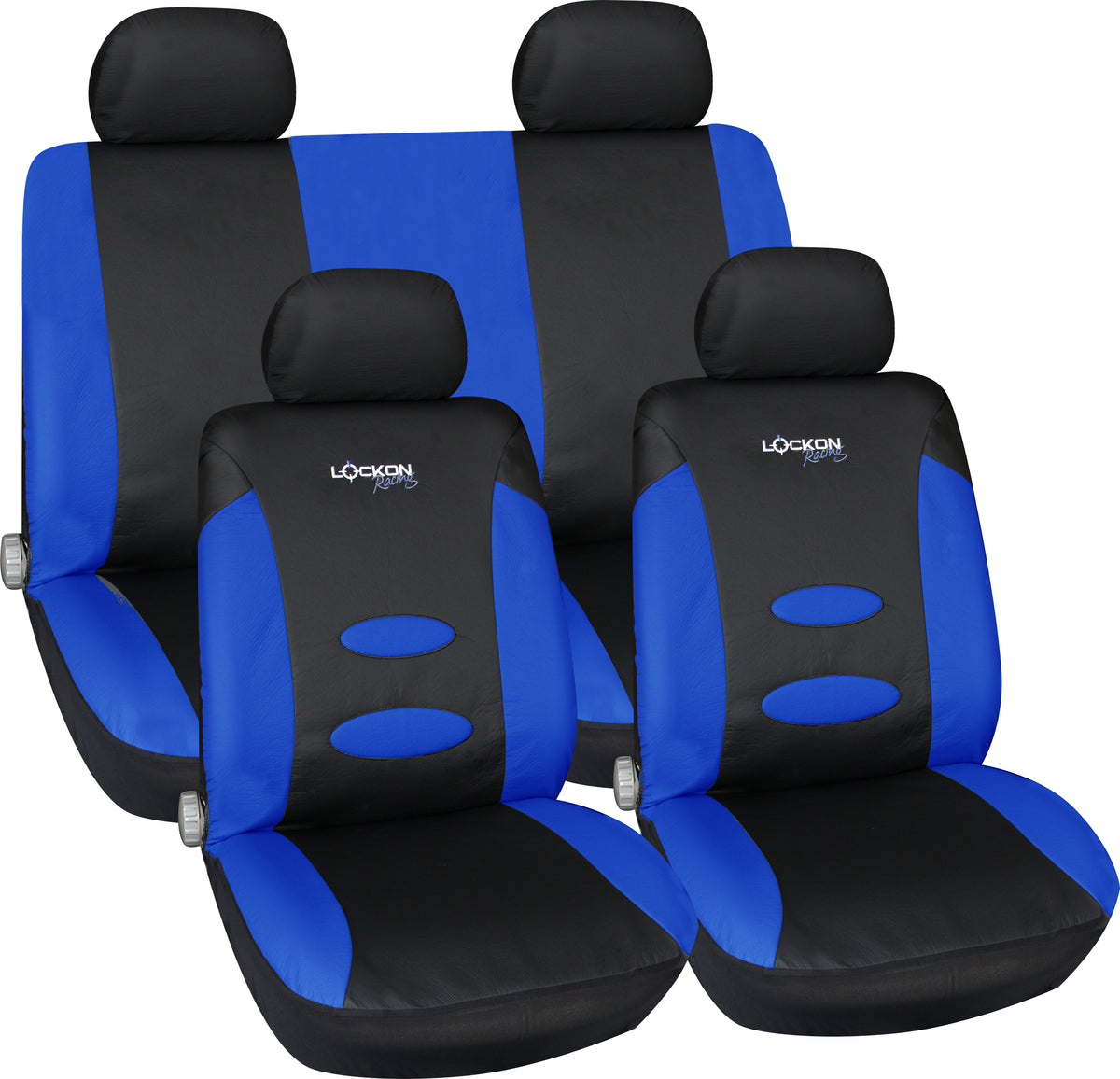 Set Fundas Simil Cuero Zm-10 Azul 13 pcs c/ cubre volante y cubre cinturon seg