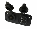 Adaptador Toma 12V + USB x 2