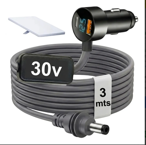 Cargador Auto 30V Display Cable 3m Starlink Mini uso 8124