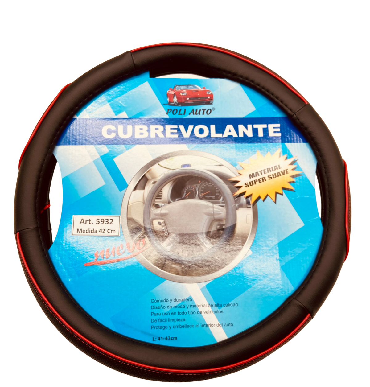 Cubrevolante con Tira Roja para Camioneta