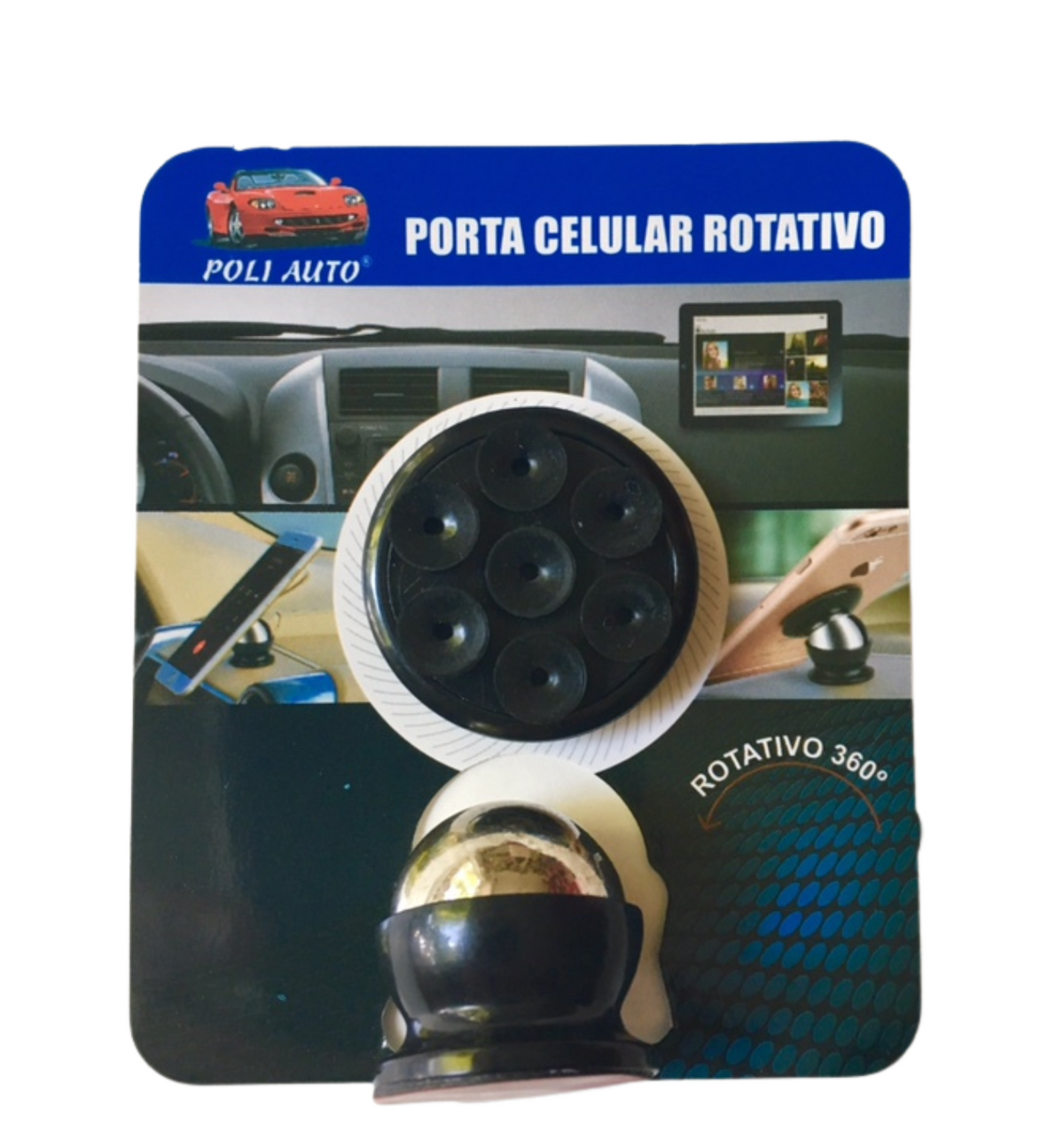 Porta Celular Rotativo con Ventosa
