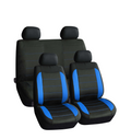 Set Fundas Simil Cuero B005 Azul 13 pcs c/ cubre volante y cubre cinturon seg