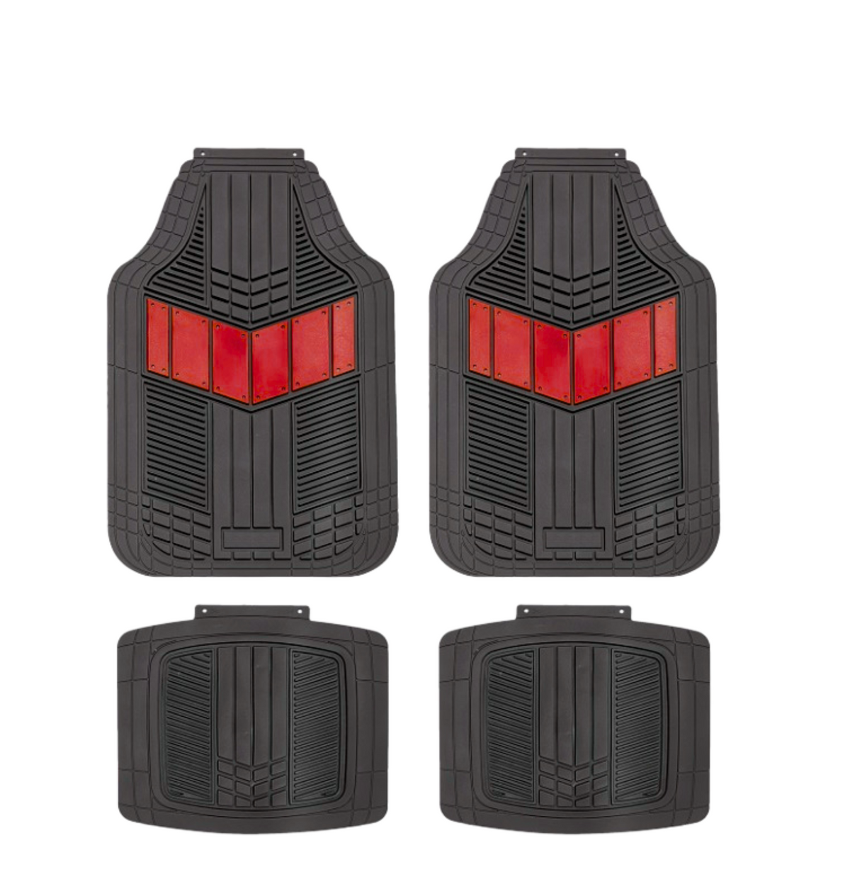 Cubrealfombra Goma 4 Pcs con Rectangulos