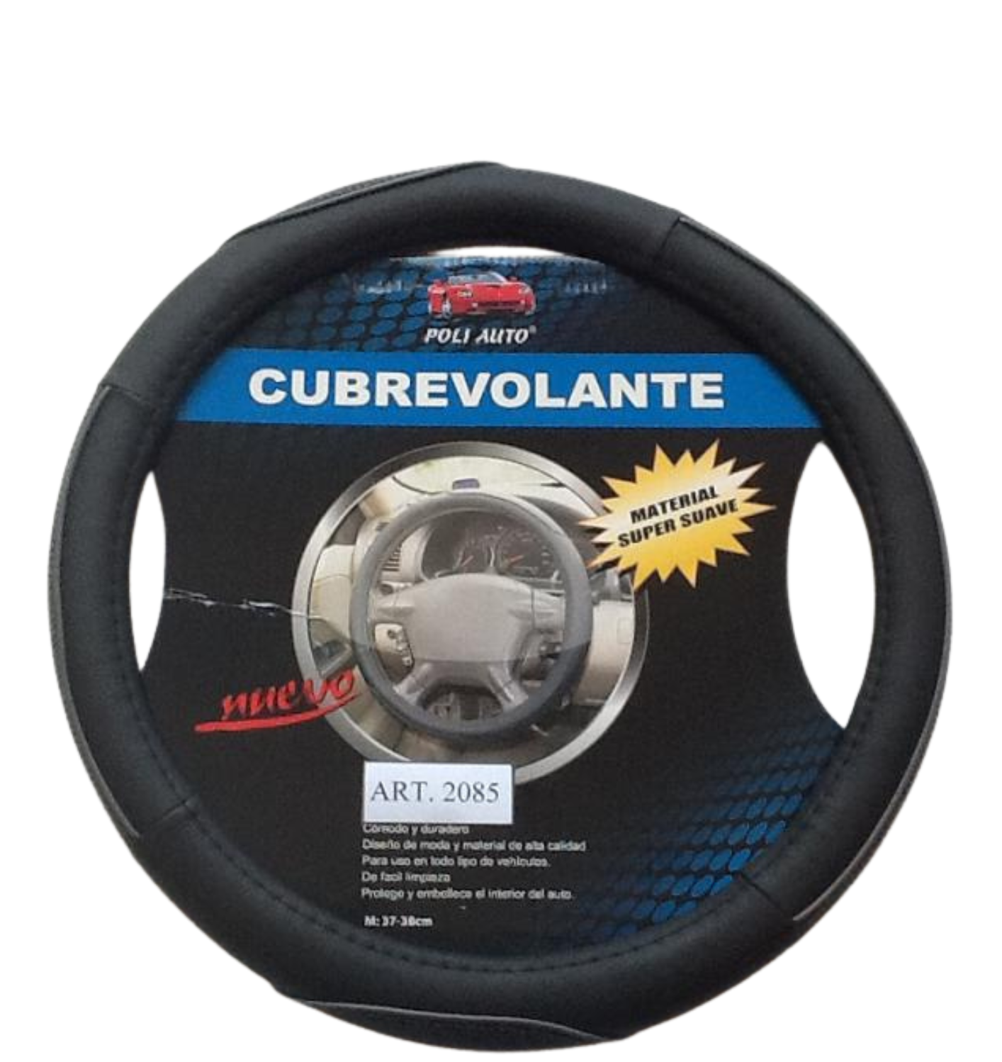 Cubrevolante Negro con Tira Gris