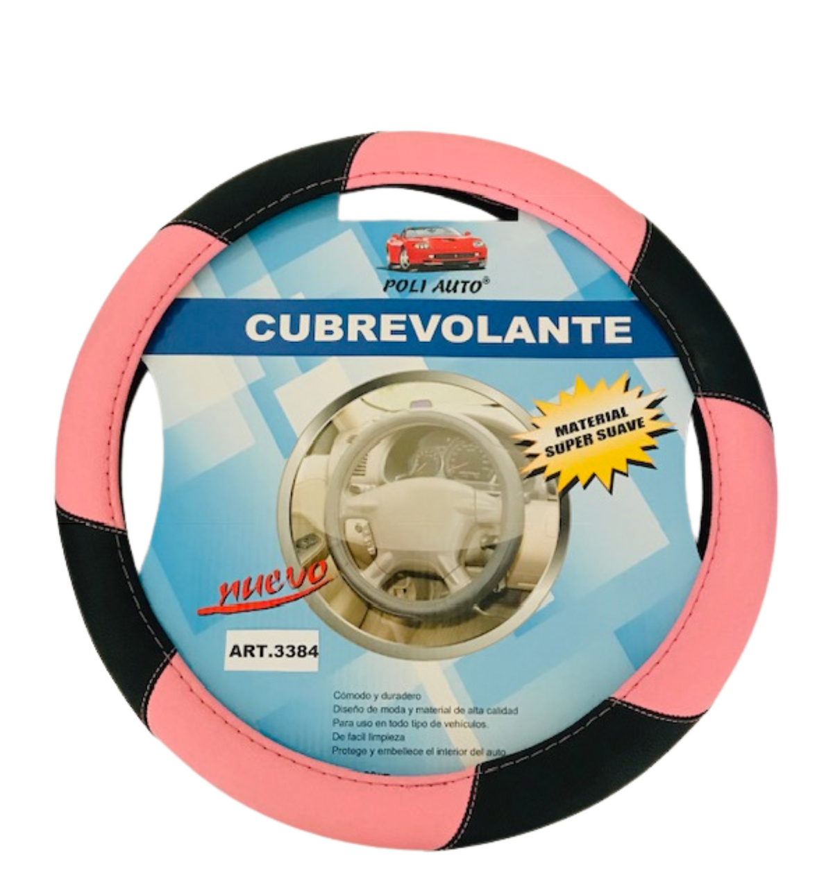 Cubrevolante Negro/Rosa