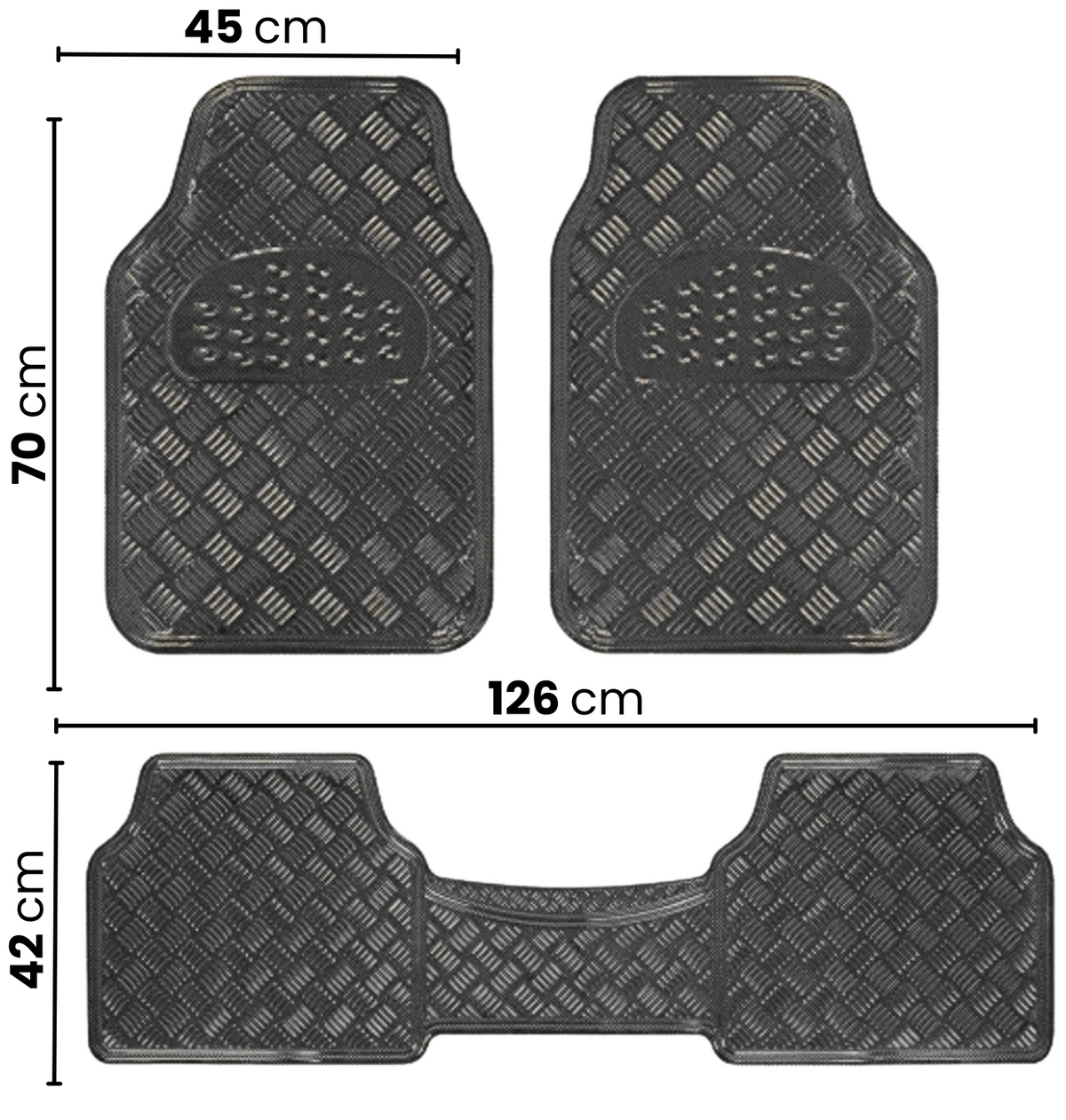 Cubrealfombra Tuning 3 Pcs Metalizada