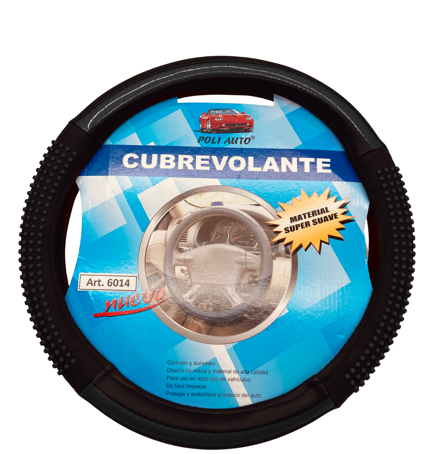 Cubrevolante Massage Punteado Negro