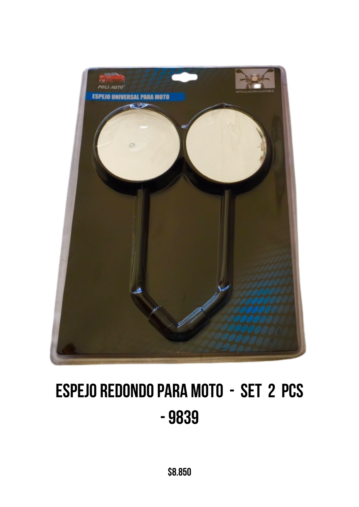 Espejo para Moto Redondo-set 2 Pcs