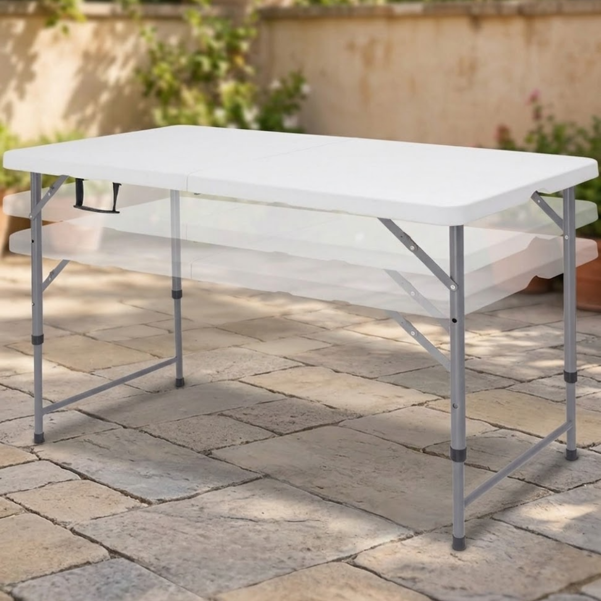 Mesa Plegable 120cm Altura Regulable