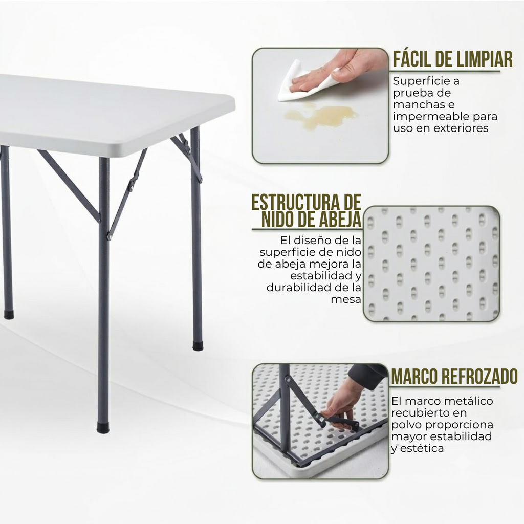 Mesa Plegable Cuadrada