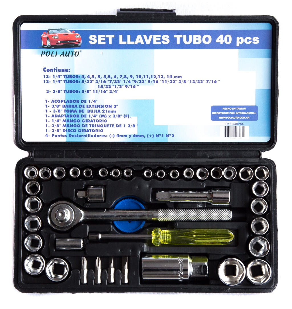 Set Llaves Tubo 40 Pcs